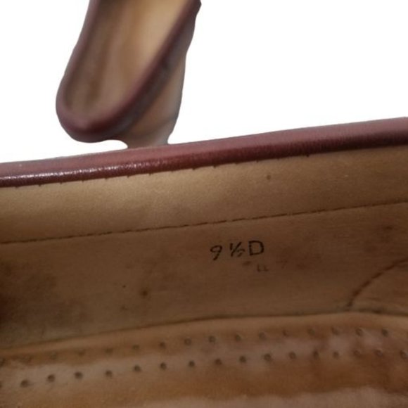 Allen Edmonds Mens 9.5D Brown Woodstock Leather Ta - Picture 9 of 10